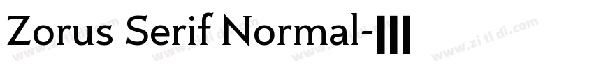 Zorus Serif Normal字体转换 Zorus Serif Normal字体转换
